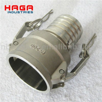 Stainless Steel DIN 2828 Camlock Coupling Hose Shank Coupling Type E+D